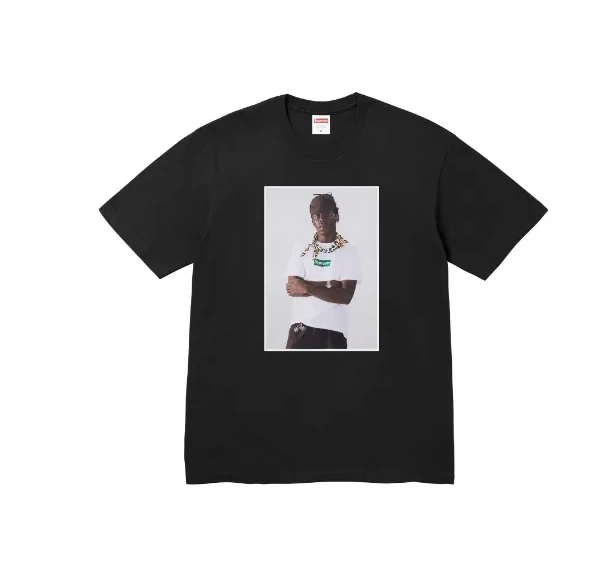 and Tee M White T S XL The Portrait Short Round Neck Tyler Sleeve L Black Creator FW24 Printed 0927